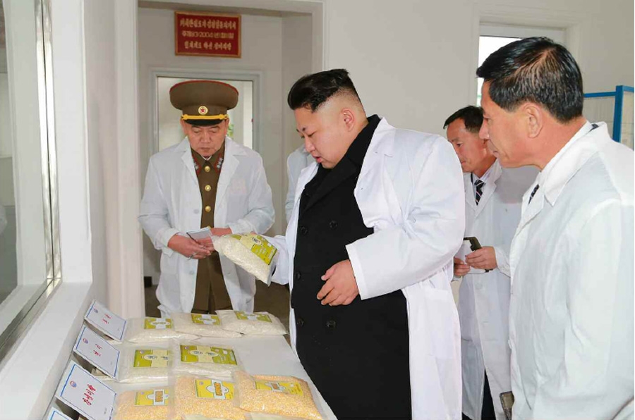 金正恩视察了军用食品厂，并要求提供味噌汤。