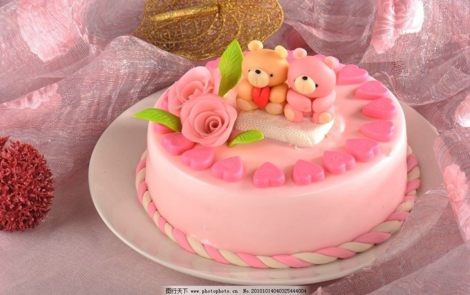 粉色蛋糕怎么调色 粉色城堡蛋糕图片