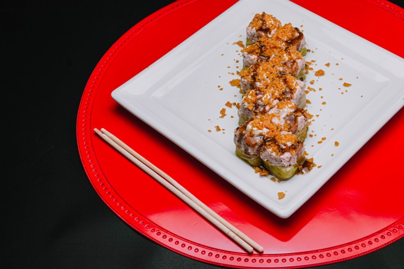 日式寿司盘长方形 日本的寿司图片大全
